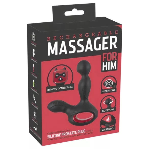 You2Toys - prostatos masažuoklis vibratorius su šildymu ir sukamąja funkcija