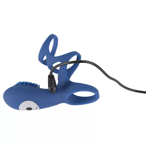 SMILE Couple - penio žiedas su vibracija - įkraunamas - mėlynas