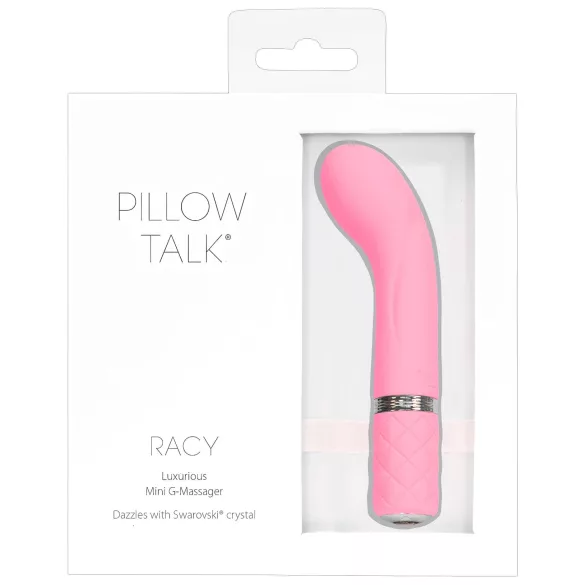Pillow Talk Racy - įkraunamas, siauras G taško vibratorius (rožinis)