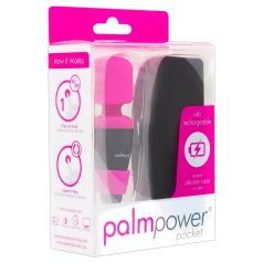 PalmPower Pocket Wand - mini masažuoklis (rožinis-juodas)