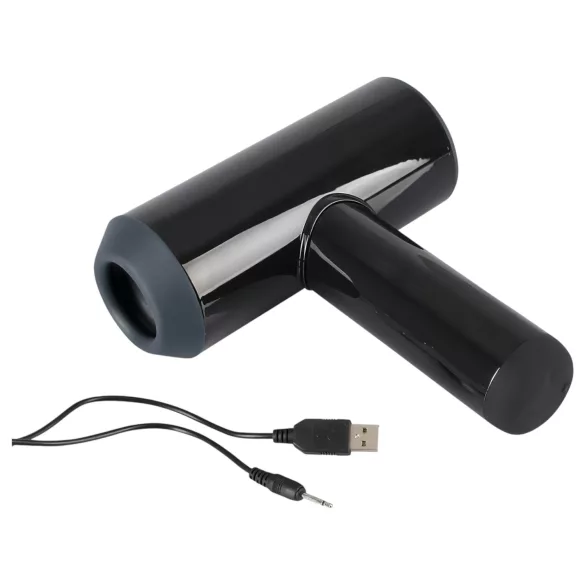 Rebel - masturbatorius vyrams - judantis, vibruojantis - juodas, įkraunamas