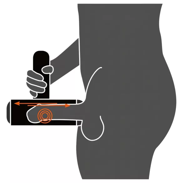 Rebel - masturbatorius vyrams - judantis, vibruojantis - juodas, įkraunamas