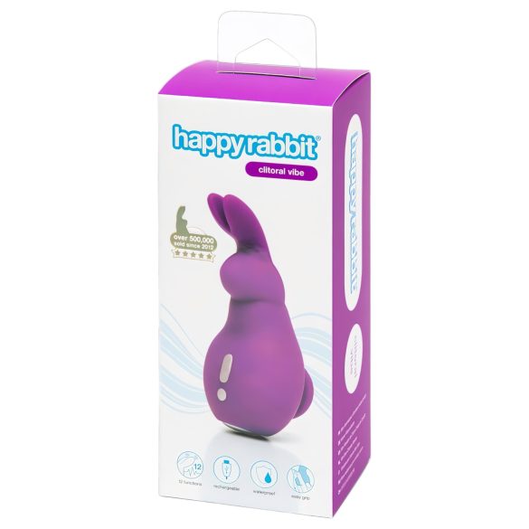 Happyrabbit Klitorinis - triušio ausytės vibratorius (purpurinis)
