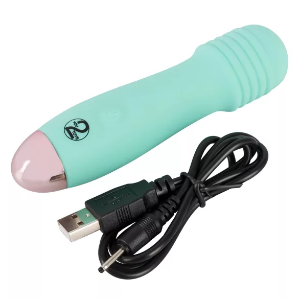You2Toys - Cuties Mini Wand - įkraunamas mini masažinis vibratorius (žalias)