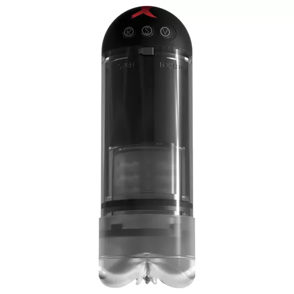 PDX Elite Extender Pro - masturbatorius vyrams - siurbimo, vibruojantis - juodas