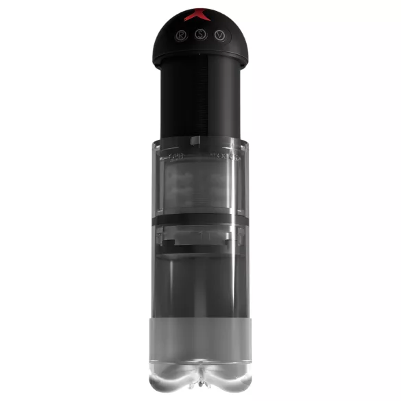 PDX Elite Extender Pro - masturbatorius vyrams - siurbimo, vibruojantis - juodas