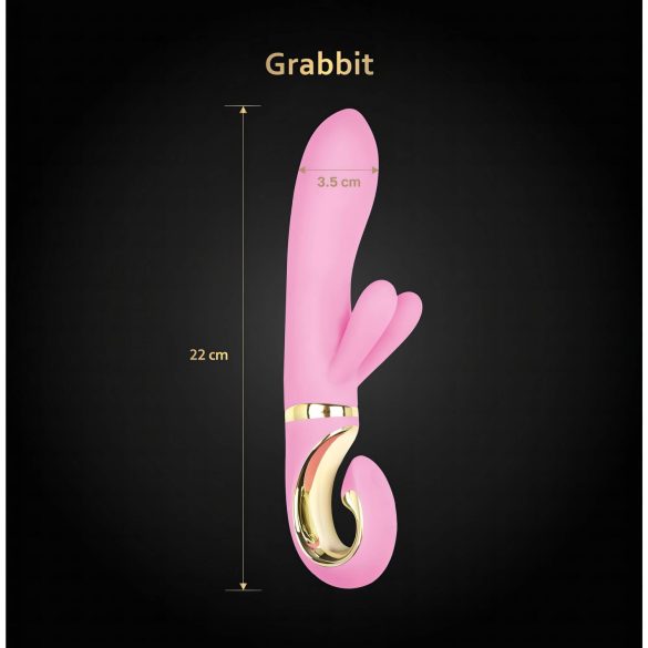 G-Vibe GRabbit - G taško vibratorius su 3 varikliais, įkraunamas, rožinis