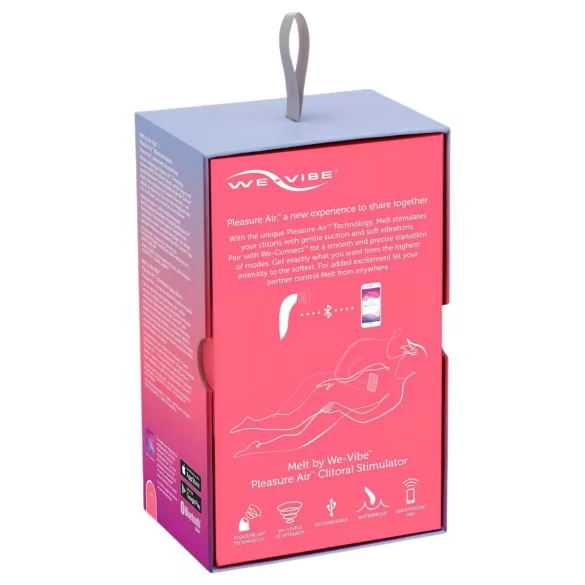 We-Vibe Melt - programėle valdoma oro bangų klitorio stimuliatorius (koralo spalvos)