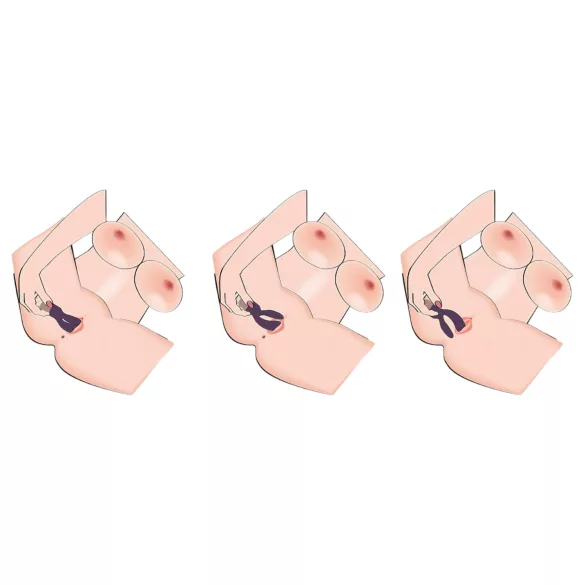 You2Toys Elegant Double - vibratorius su klitorio atšaka - įkraunamas