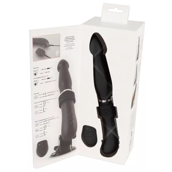 You2Toys - sekso mašina - įkraunamas stūmuoklis vibratorius juodas