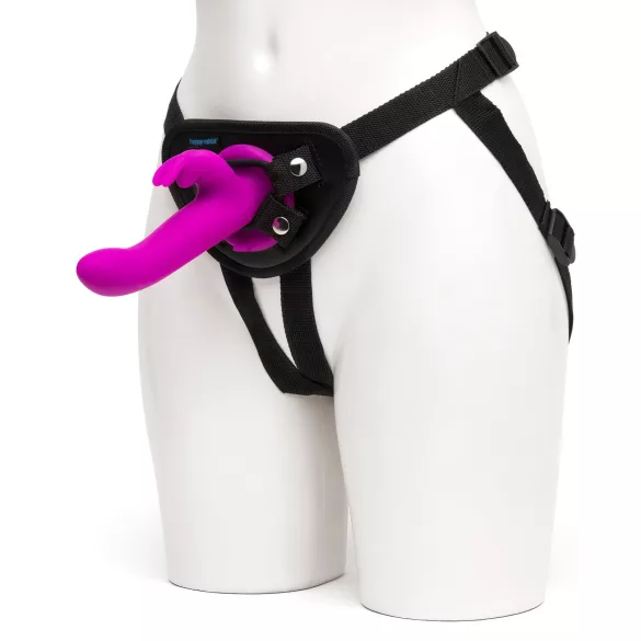 Happyrabbit - prisegamas dildo su vibracija - zuikutis - violetinis