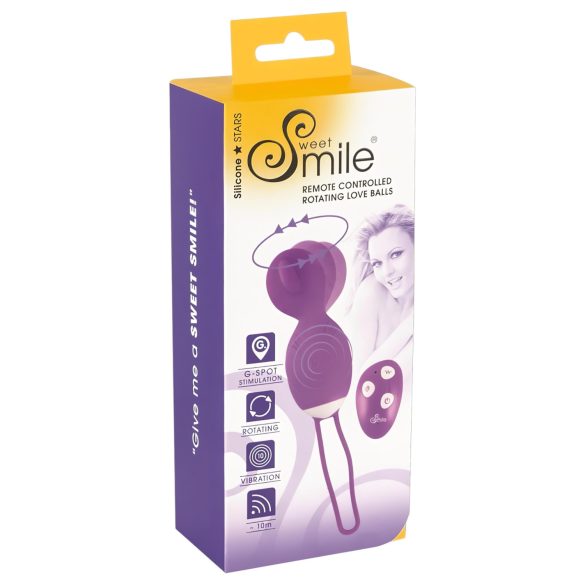 SMILE - vibruojantis besisukantis kiaušinėlis - violetinis