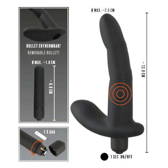 Rebel Naughty Finger - prostatos vibratorius - juodas