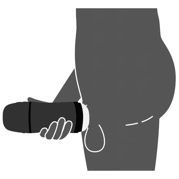 Rebel - masturbuoklis su siurbimo ir vibravimo funkcija - juodas