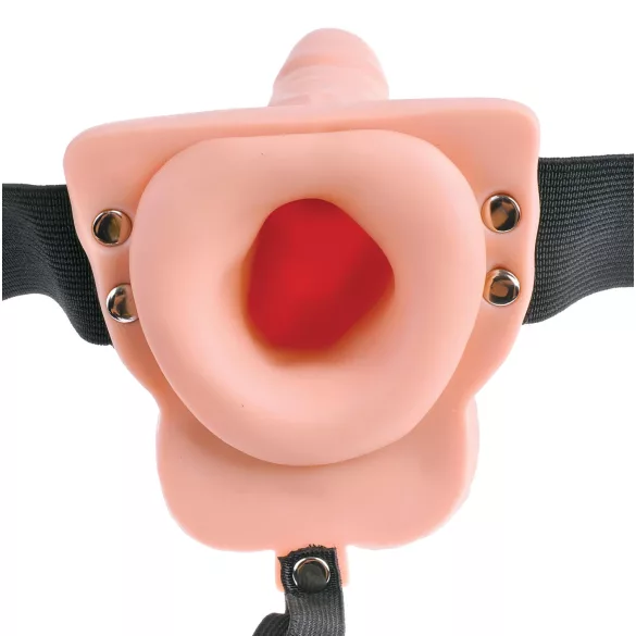 Pipedream - Fetish Strap-On 6 - prisegamas, tuščiaviduris vibratorius (natūralios spalvos)