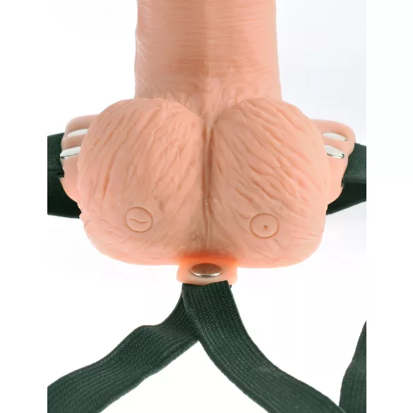 Pipedream - Fetish Strap-On 6 - prisegamas, tuščiaviduris vibratorius (natūralios spalvos)