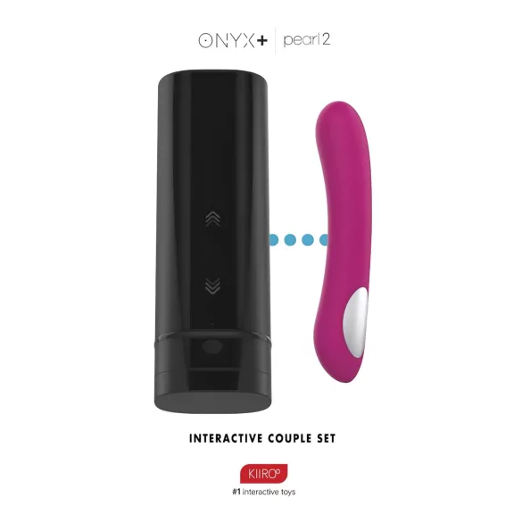 Kiiroo Onyx+ ir Pearl 2 - porų rinkinys masturbatorius ir vibratorius