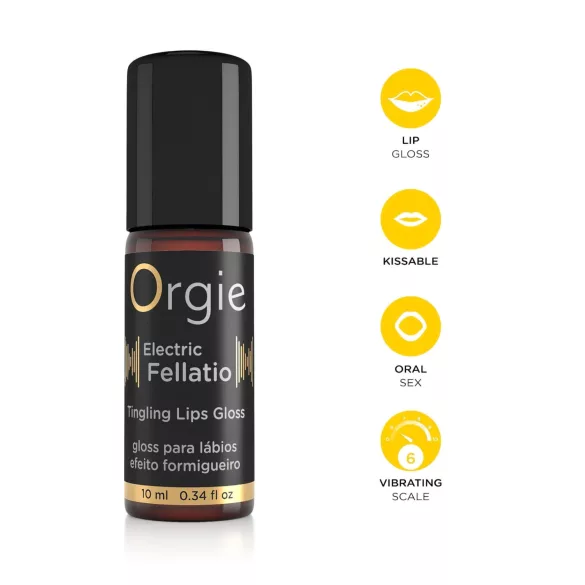 Orgie Electric Fellation - dilgčiojantis lūpų blizgis (10 ml)
