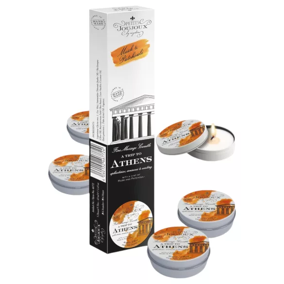 Petits Joujoux Athens - masažo žvakė - muskuso kvapas - 5x43ml