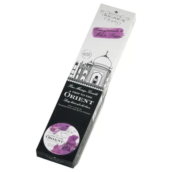 Petits Joujoux - masažo žvakė - granatas ir baltieji pipirai - 5x43ml