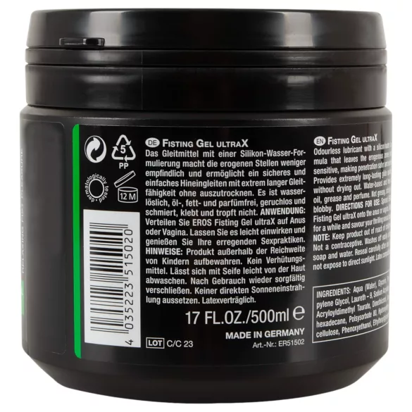 EROS - fisting lubrikantas - ilgo veikimo - 500 ml