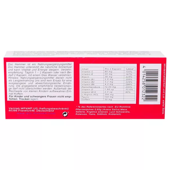 Doc Hammer - maisto papildas kapsulės - unisex - 24 vnt