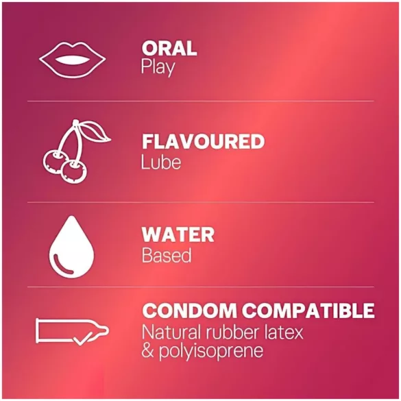 Durex Cherry - lubrikantas su vyšnių skoniu - 50 ml