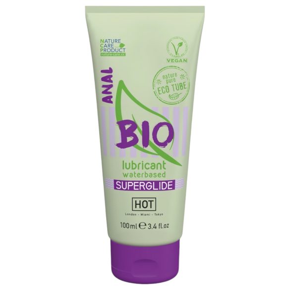 HOT BIO Superglide Anal – veganiškas vandens pagrindo analinis lubrikantas (100 ml)