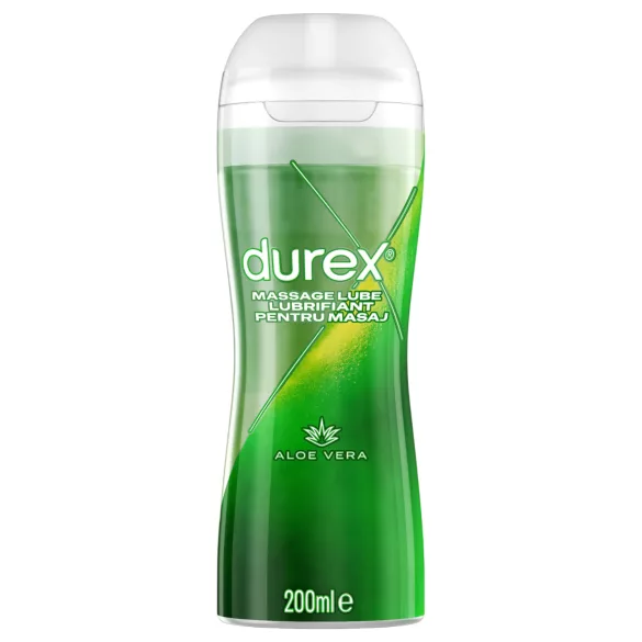 Durex 2in1 masažo aliejus - alavijas (200 ml)