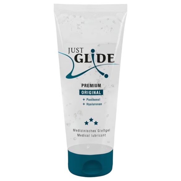 Just Glide Premium Original - vandens pagrindo lubrikantas - veganiškas - 200 ml