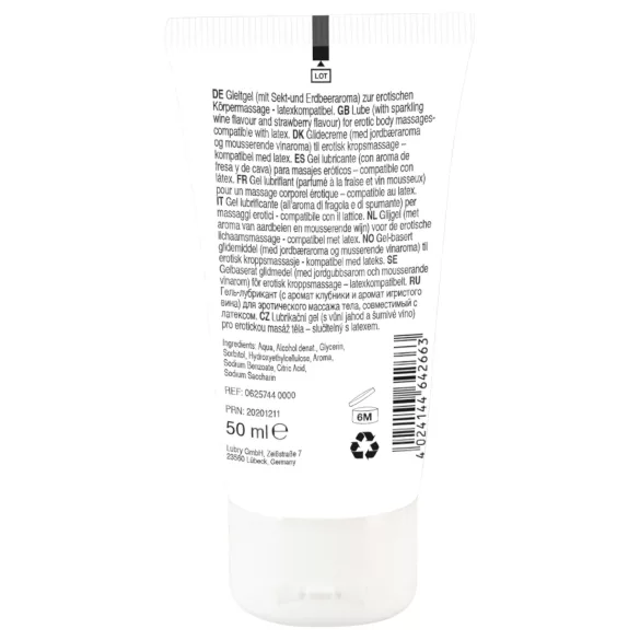 Lick it! - valgomas lubrikantas - šampanas braškė - 50ml