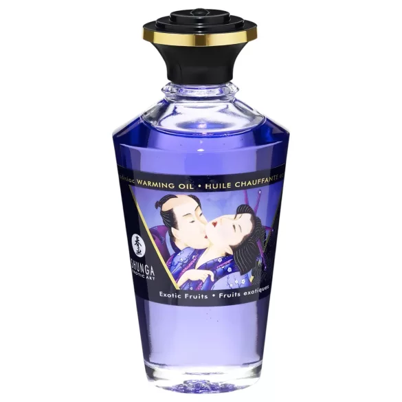 Shunga - šildantis masažo aliejus - egzotiniai vaisiai - 100 ml