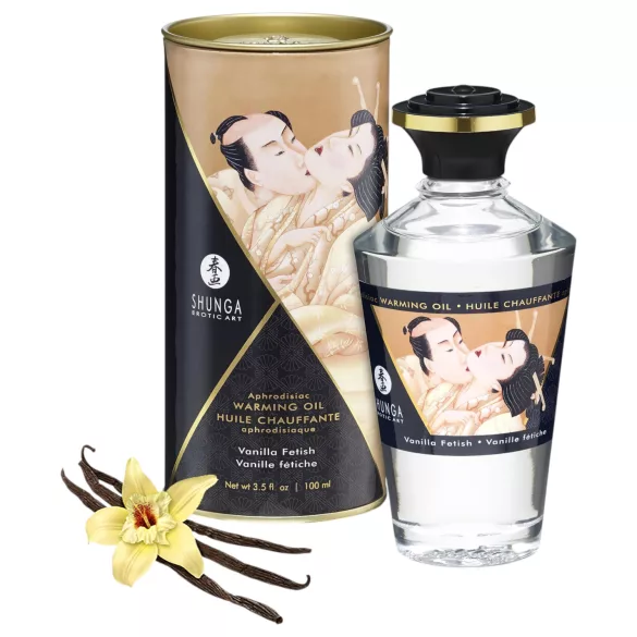 Shunga - masažo aliejus su šildomuoju efektu - vanilė - 100 ml