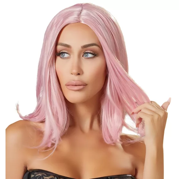 Cottelli - trumpa bob perukas - rožinė
