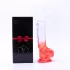 Sunfo - dildo su sėklidėmis ir siurbtuku - 21 cm - permatomas raudonas