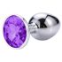 Sunfo - metalinis analinis kaištis su violetiniu akmeniu (sidabrinis)