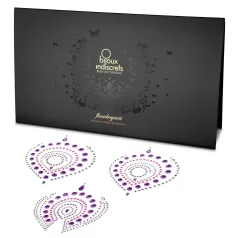   Blizgantys deimantai intymus papuošalų rinkinys - 3 dalių (rožinis-violetinis)