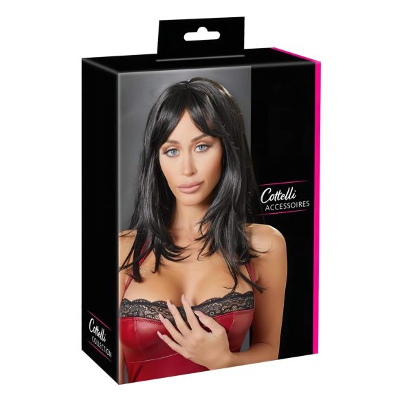 Cottelli - ilgi juodi plaukai - perukas