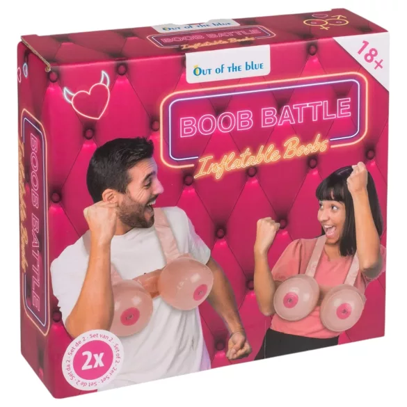 Boob Battle - pripučiami prisegami krūtinės žaislai - kūno spalvos