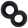 Pulselock Taur - dvigubas varpos ir sėklidžių žiedas (juodas) - 20 mm