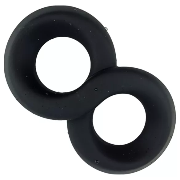 Pulselock Taur - dvigubas varpos ir sėklidžių žiedas (juodas) - 20 mm