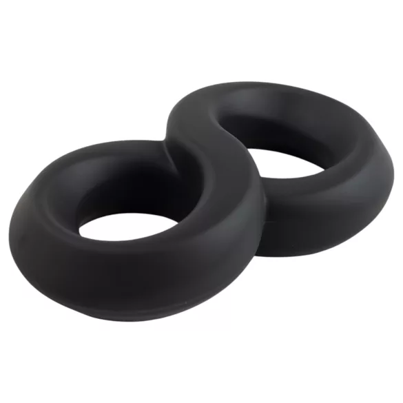 Pulselock Taur - dvigubas varpos ir sėklidžių žiedas (juodas) - 20 mm