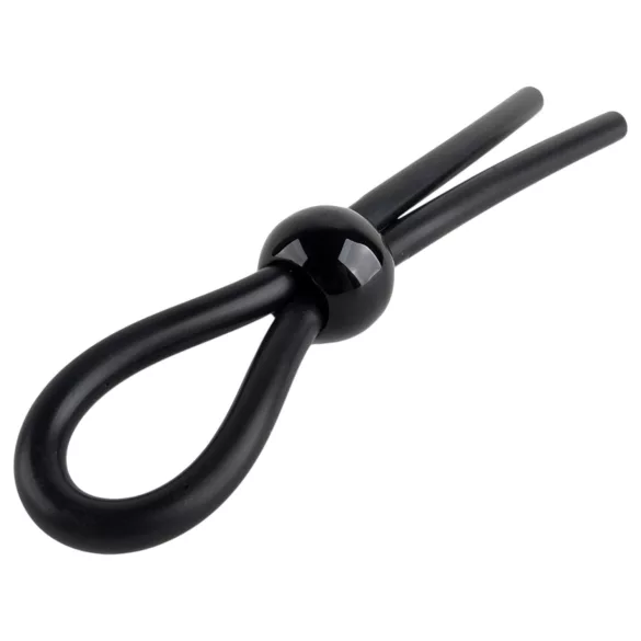 Pulselock Forge - reguliuojamas silikono varpos žiedas su lasso kilpa (juodas)