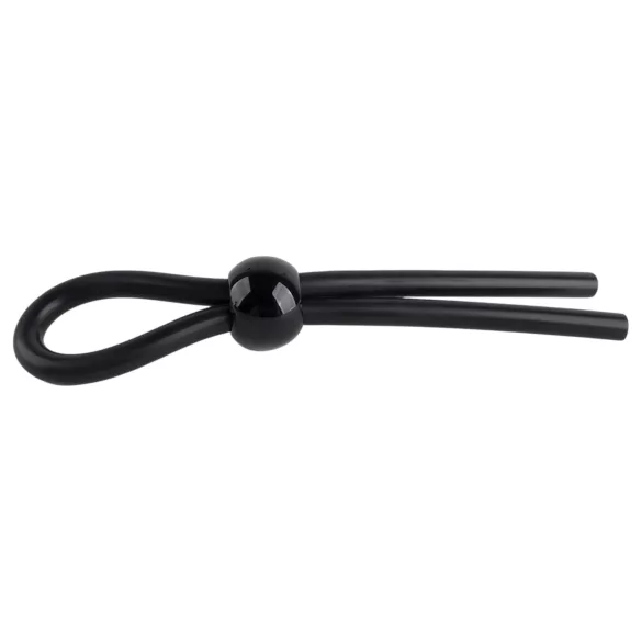 Pulselock Forge - reguliuojamas silikono varpos žiedas su lasso kilpa (juodas)