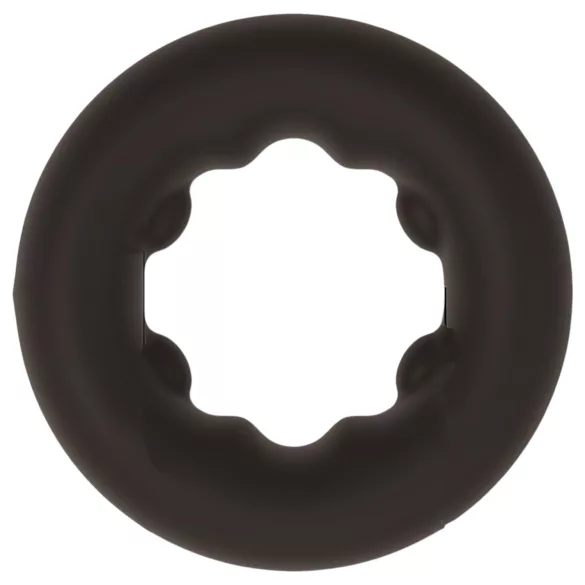 Pulselock Cocktura - taškuotas silikoninis penio žiedas (juodas) - 27 mm