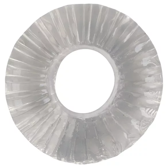 Pulselock Cocktura - rievėtas TPE varpos žiedas (skaidrus) - 19 mm