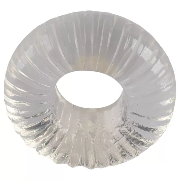 Pulselock Cocktura - rievėtas TPE varpos žiedas (skaidrus) - 19 mm