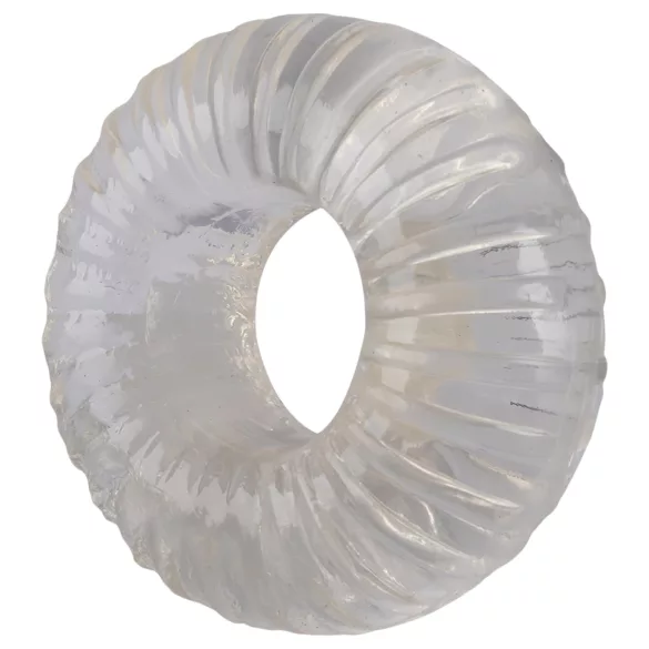 Pulselock Cocktura - rievėtas TPE varpos žiedas (skaidrus) - 19 mm