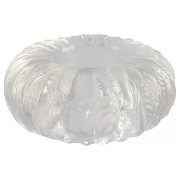 Pulselock Cocktura - rievėtas TPE varpos žiedas (skaidrus) - 19 mm