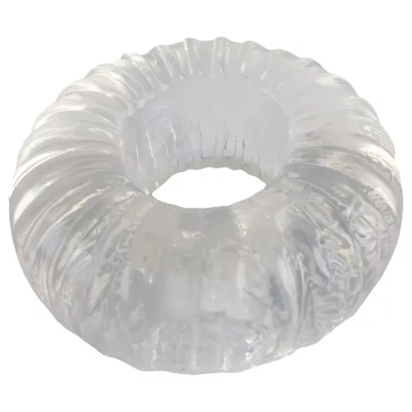 Pulselock Cocktura - rievėtas TPE varpos žiedas (skaidrus) - 19 mm